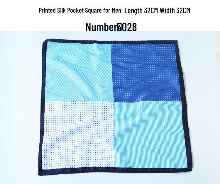 Men's Retro Wedding Pocket Square - Groom & Best Man Viscose Handkerchief Scarf
