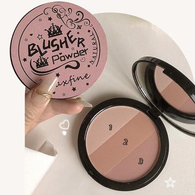 Contouring Powder Three-dimensional Effect Non-flying Powder Trimming Three-color Face Blush Eyeshadow Makeup Palette Makeup Supply