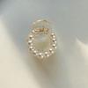 Sweet Mini Round Faux Pearls Hair Clip Non-slip Cross Teeth Back Head Small Hair Claw Styling Hair Accessories