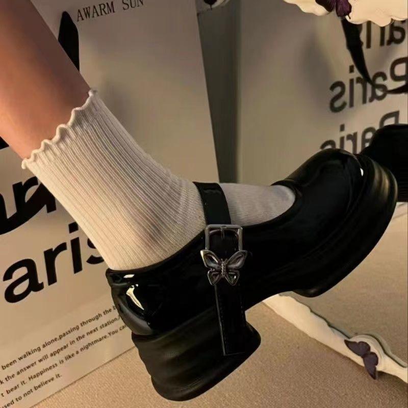 Korean version of Mary Jane women's shoes spring and summer 2025 new women's single shoes platform small leather shoes women's loafers shoes