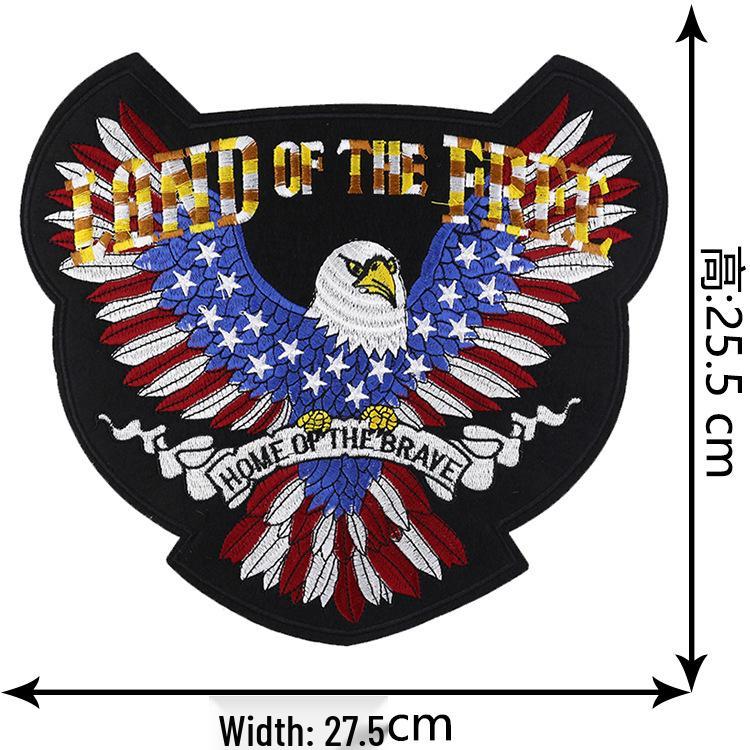 

Большая вышитая нашивка с орлом для украшения мотоциклетной куртки