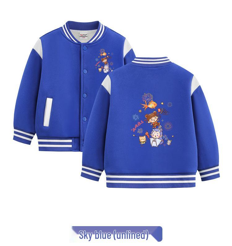 Vielseitige Baseballjacke für Kinder: Stilvolle mitteldicke Oberbekleidung für Jungen und Mädchen - Mittlere bis große Größen für Frühling, Herbst, Winter
