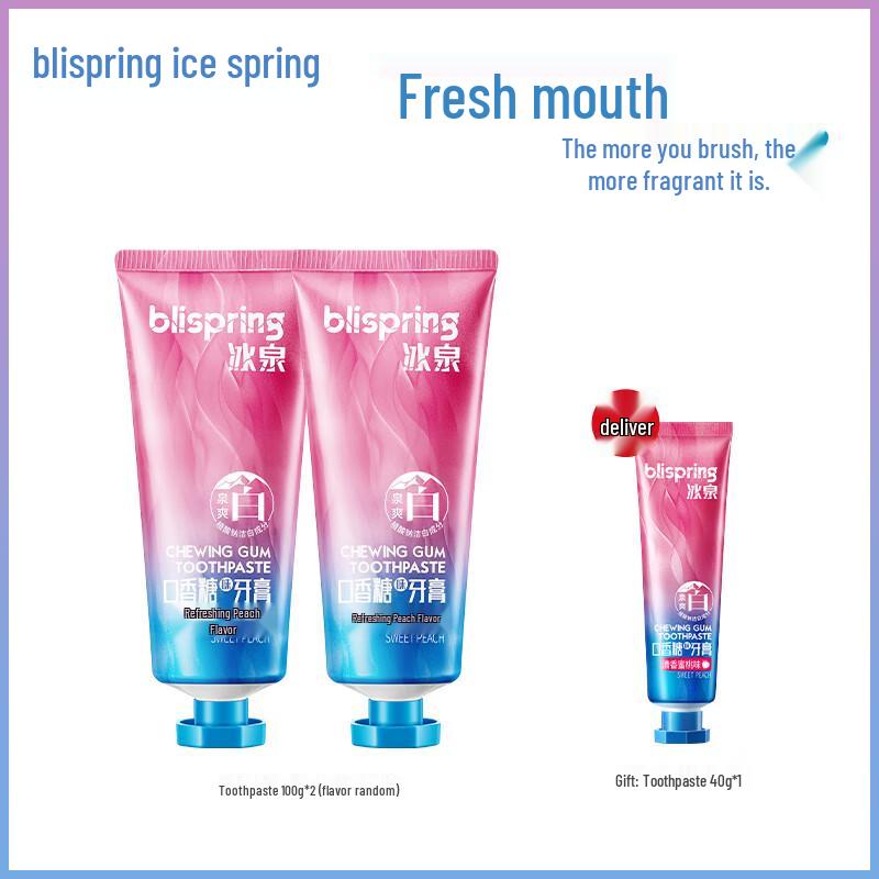 Blispring Bubblegum Whitening Toothpaste