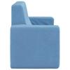 Kids  Sofa 2 Seater Blue Soft Plush