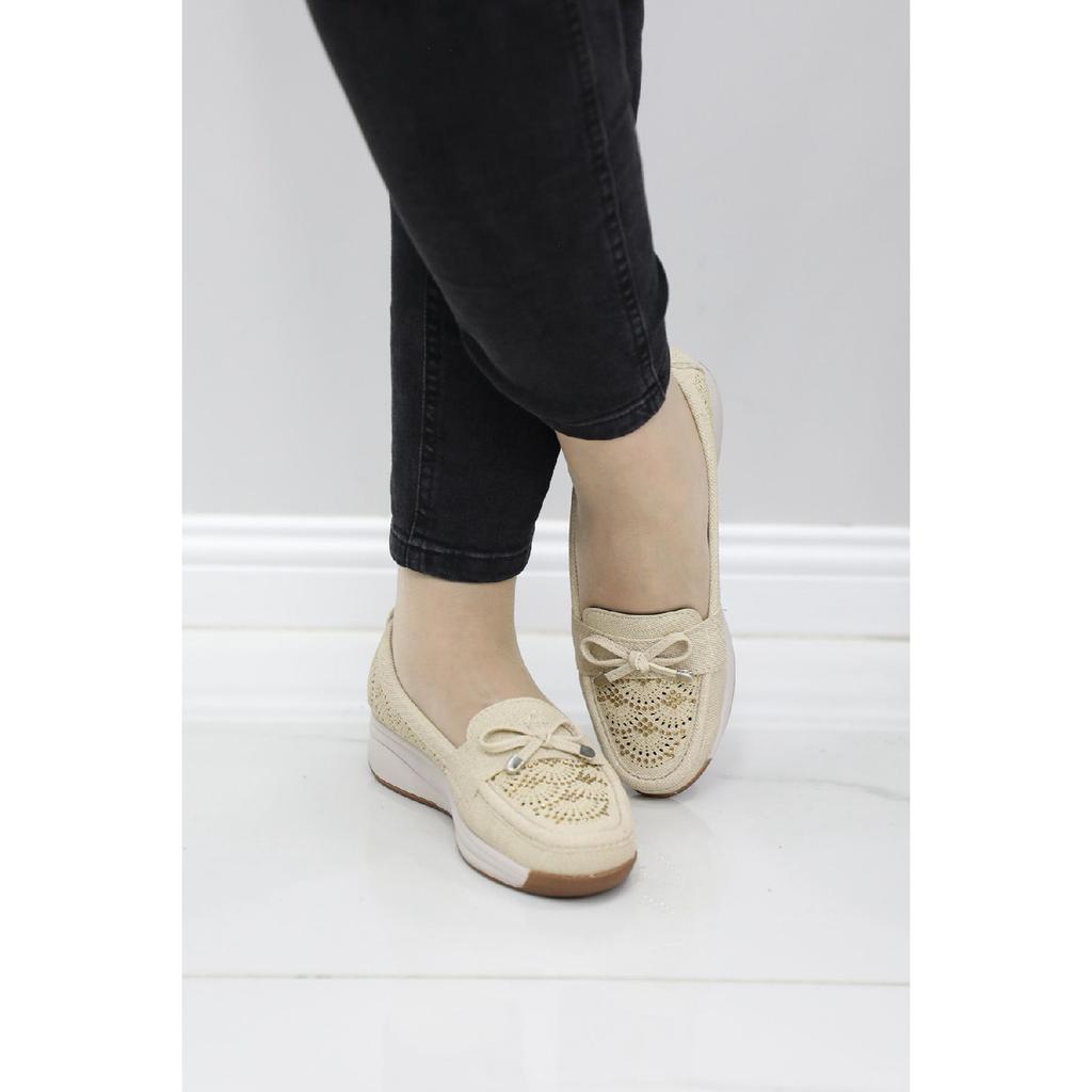 Wanetti Woman Mother 4 Point Orthopedic Anti-Sweat Anatomic Base Stone Shoes Flat Shoes