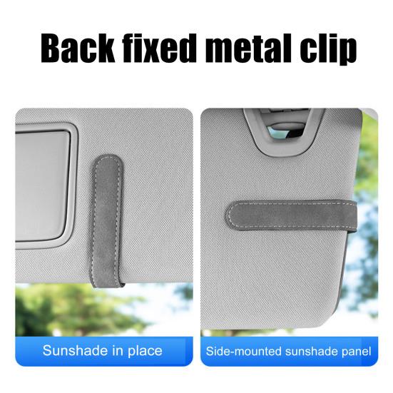 Car Glasses Clip Magnetic Double Clip for Car Sun Visor Easy Install Auto Sunglass Holder Organizer for SUV Sedan Truck Holds 2 Pairs Glasses Cards