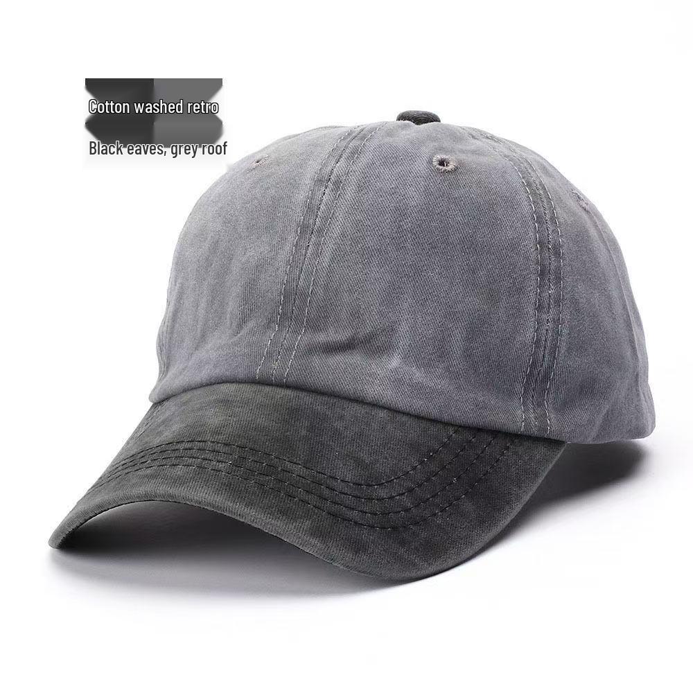 Personalized Retro Unisex Embroidered Cotton Baseball Cap with Soft Brim and Color Block Design