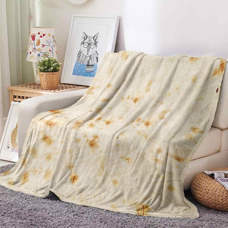 

Flannel Blanket Funny Corn Tortilla printing Blanket Cozy Soft Lightweight Warm 30x40inch 40x50inch for Couch Sofa Bed 75cmx90cm