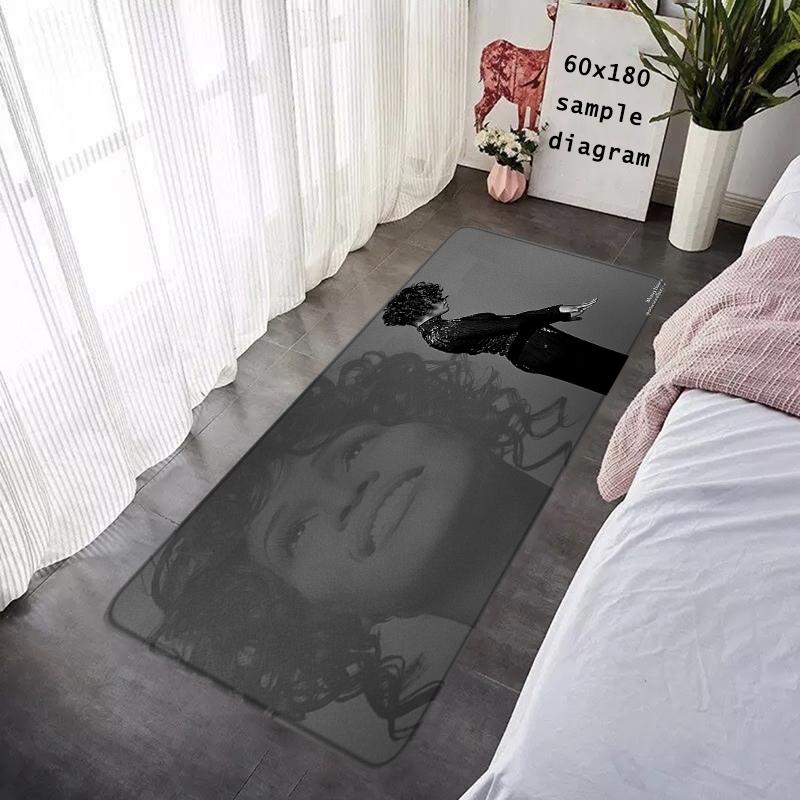 Foot Rug Welcome Floor Mat for Entryway Whitney Houston Bathroom Hallway Carpet Kitchen Water Adsorbed Rugs Fluffy Home Decor