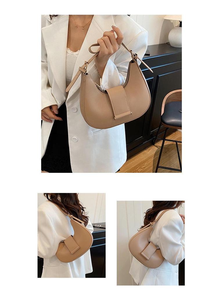 Solid Color Stylish Single Shoulder Underarm Women's Bag - 2025 Autumn/Winter Collection