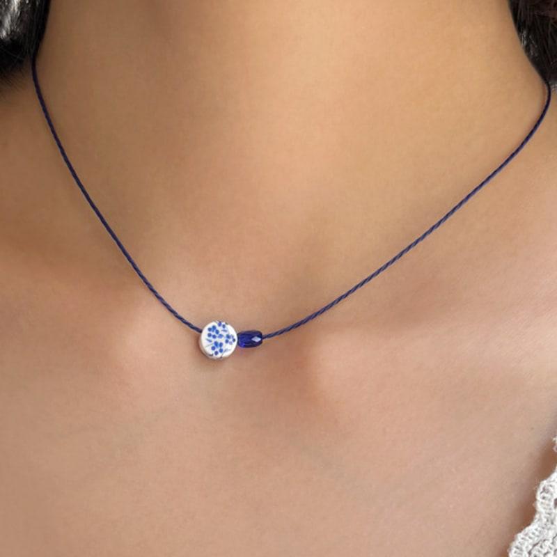 FANTASTIC PLANET ceramic blue string necklace (2type)