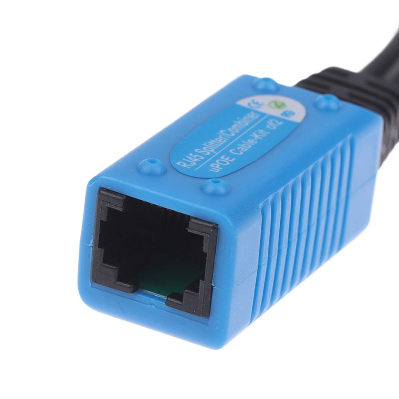 1 Set PoE Kablo Kiti RJ45 Ayırıcı Birleştirici CCTV PoE Adaptör Kablosu IP Kamera İçin Pasif Güç Kablosu
