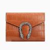 Portafoglio da donna, borsa corta in pelle, portafoglio coccodrillo, piccola pochette a tre ante, portacarte multifunzione multi-carte.