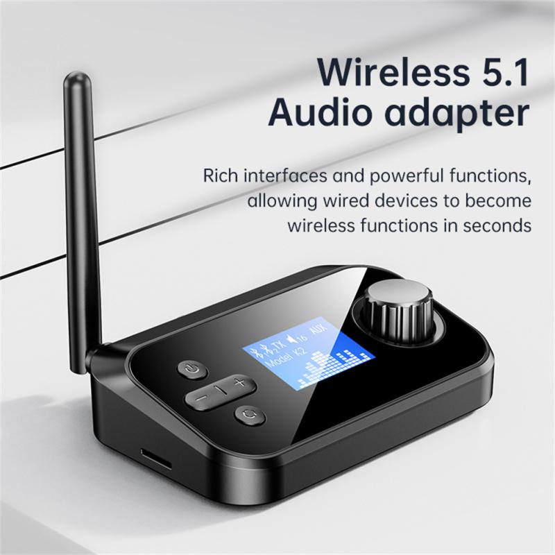 Bluetooth-compatible 5.0 Audio Receiver Transmitter Portable 3.5mm Aux Audio Cable Adapter With