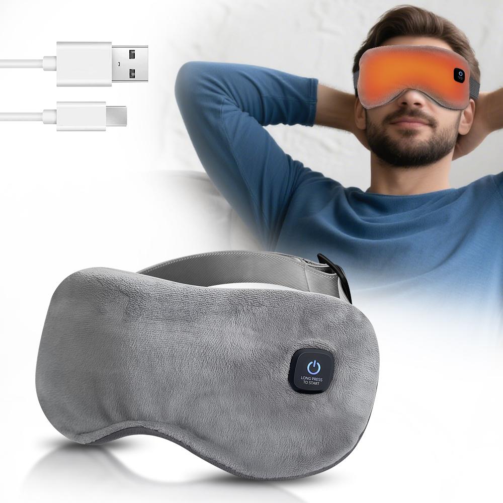 Electric Heated Eye Mask 3D Eye Mask for Dry Eyes Dark Circles Shading Sleeping Hot Compress Eye Mask Adjustable Sleep Eye Mask