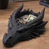 Dragon Head Storage Tray 3D Printed Gothic Table Organizer Desktop Key Jewelry Holder for Entryway Home Office Bedroom Dressing Table Nightstand