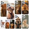 Cute Highland Cow Phone Case For Iphone 17 Air 16 15 Plus 16E 14 Pro Max 13 Mini 12 11 7 8 SE Fundas Soft Back Cover 17 Air 16 1