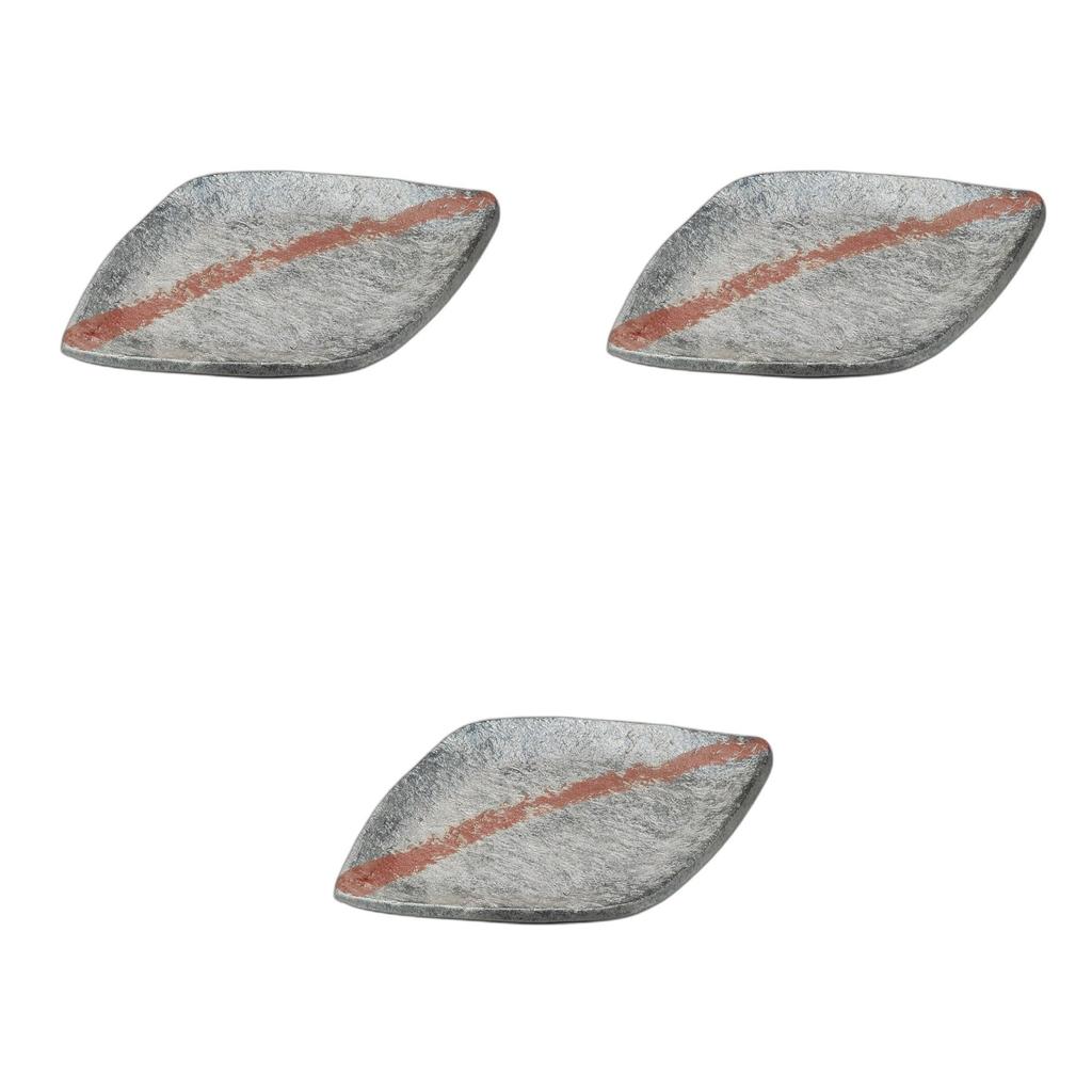 Set of 3 Akatsuki Irregular Shape Plates x 27 x Irregular Shape Setomonohonpo 12.8" [38.3 2.5cm] Plates, Ceramic,