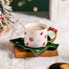 High-looking Christmas Gifts Ceramic Exquisite Coffee Cup with Spoon Girl Creative Cartoon Ins Cute