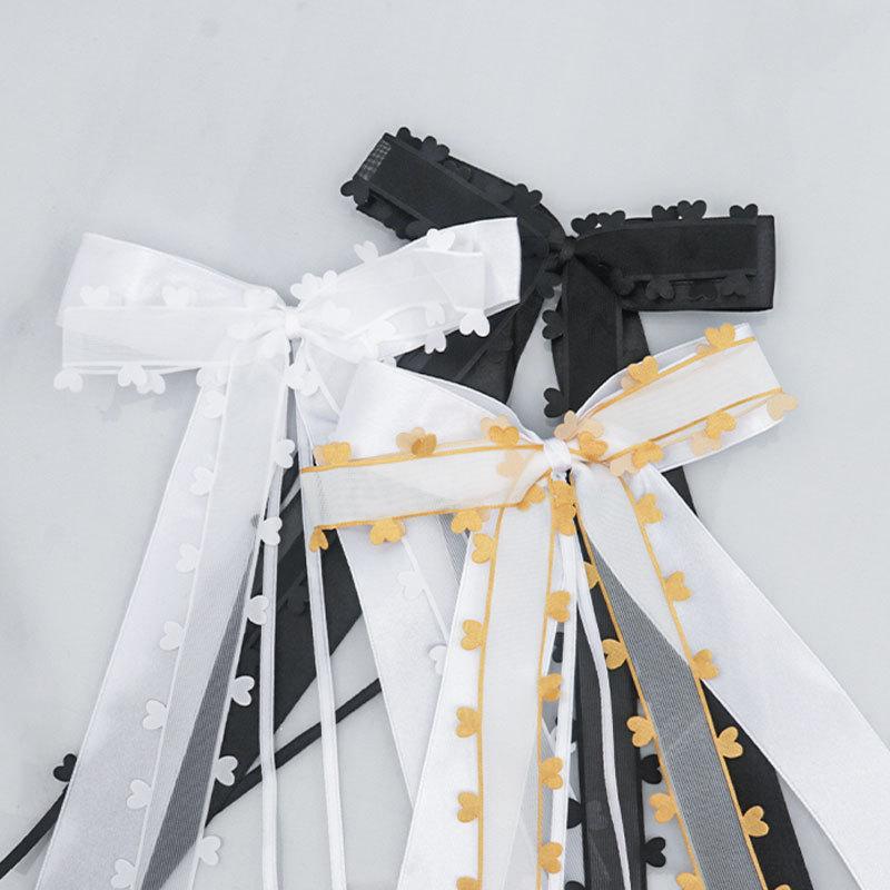 Bezpośredni Dzień Walentego Przezroczysta Koronkowa Krawędź Przezroczysta Wstążka z Przędzy, Opakowanie na Prezent Kwiatowy Miłość Wstążka Kokarda