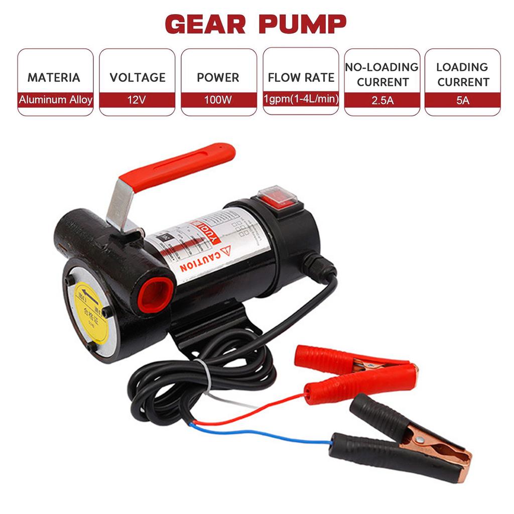 12V Portable Electric Fuel Transfer Pump Transfer Extractor Pump for Motor Auto Diesel Kerosene Oil