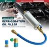 AC Oil Injector Kit 1/4" SAE Connector Refrigeration Oil Filler For Automotive R12 R22 Refrigerant System Maintenance Tool