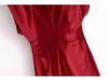 2024 Winter Women's European & American Fashion Velvet Dress with Shoulder Pads