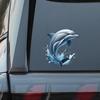 2PC Dolphin Splash Vinyl Decals Waterproof Stickers for Car Truck Bumper Motorcycle Laptop Wall Removable Durable A-87