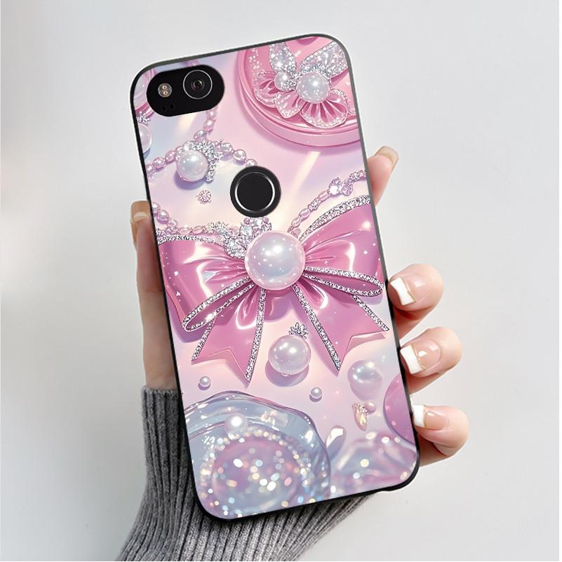 Für Google Pixel 2 Hülle Weicher Schwarzer Silikon-Stoßfänger Schmetterling Handyhülle für Googe Pixel2 2XL Pixel2XL 2 XL Hüllen Fundas Coque