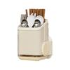 Kitchen Utensil Holder Wall Mounted No Drilling Rotatable Chopsticks Spoon Storage Rack Multipurpose Countertop Organizer for Home