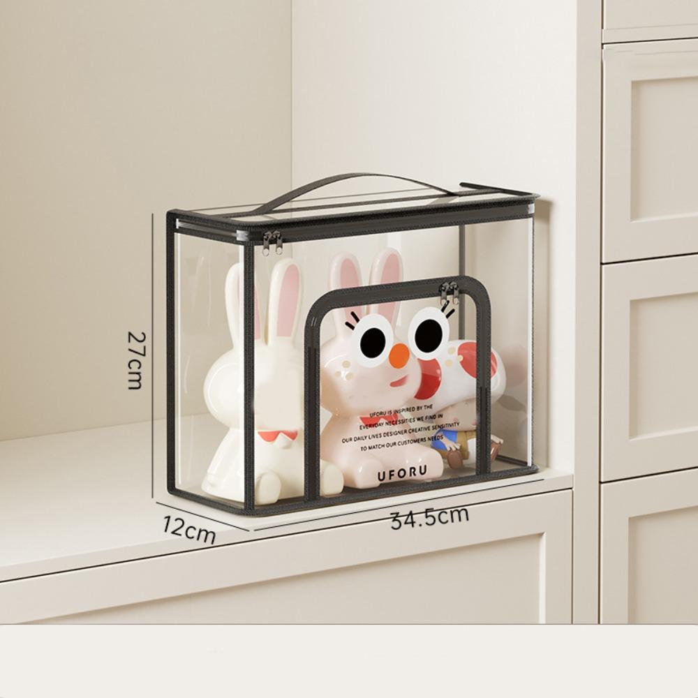 Large Capacity Transparent Storage Bag Waterproof Foldable Plastic Storage Bag Double Open Design Multifunctional