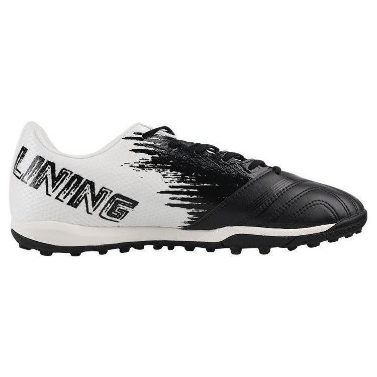 Li Ning Artificial Turf AG Artificial Ground Slip Resistant Abrasion Resistant Soccer Shoes Men's White Black YSTT011-1