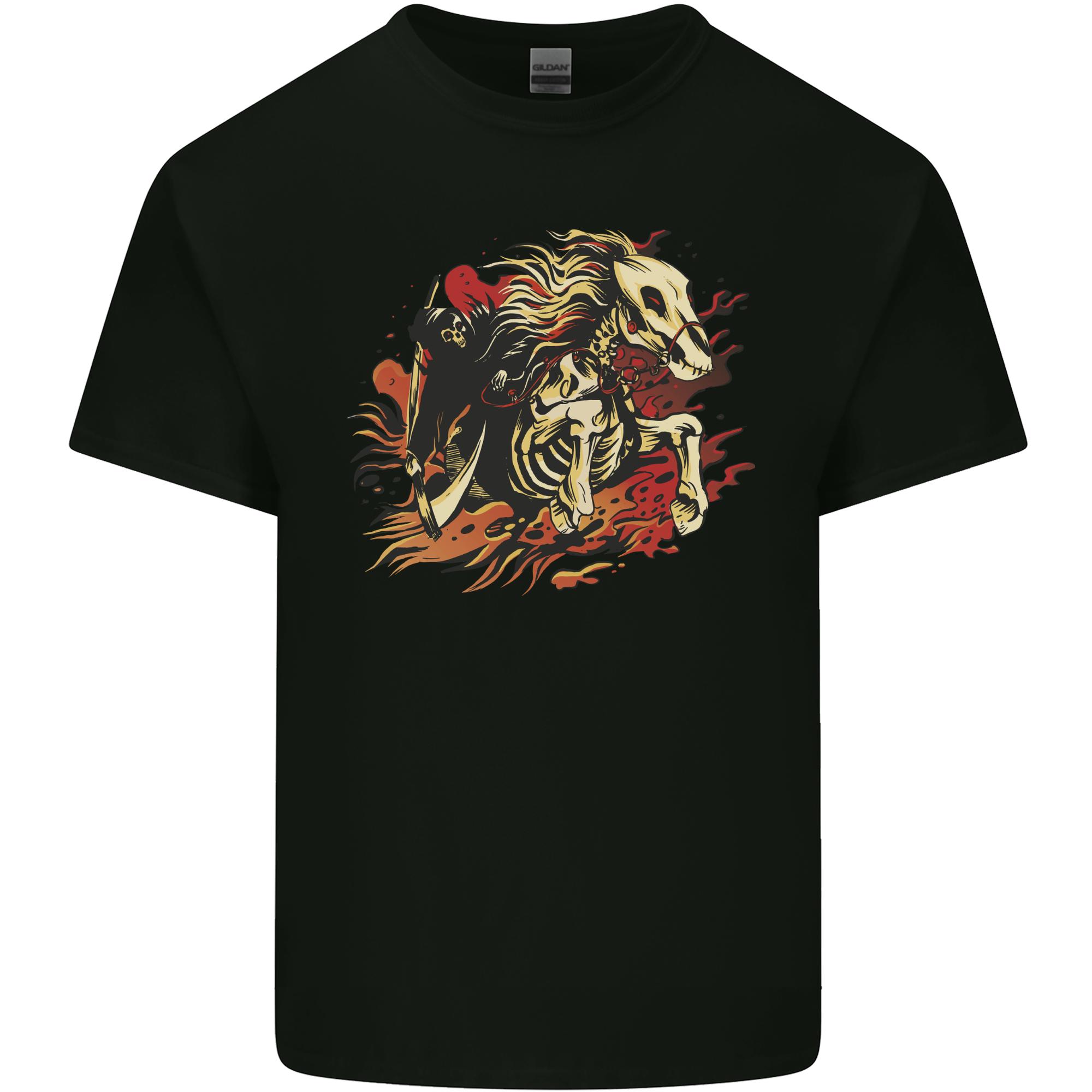 Grim Reaper Horse From Hell Unisexs Light Cotton TShirt S