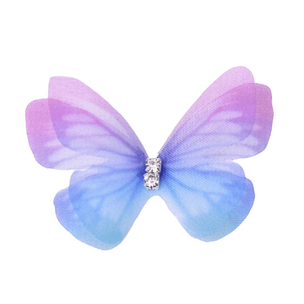 50 ks 3D šifonové vyšívané nášivky motýlů Oblečení Šicí nášivka Svatební doplňky do vlasů