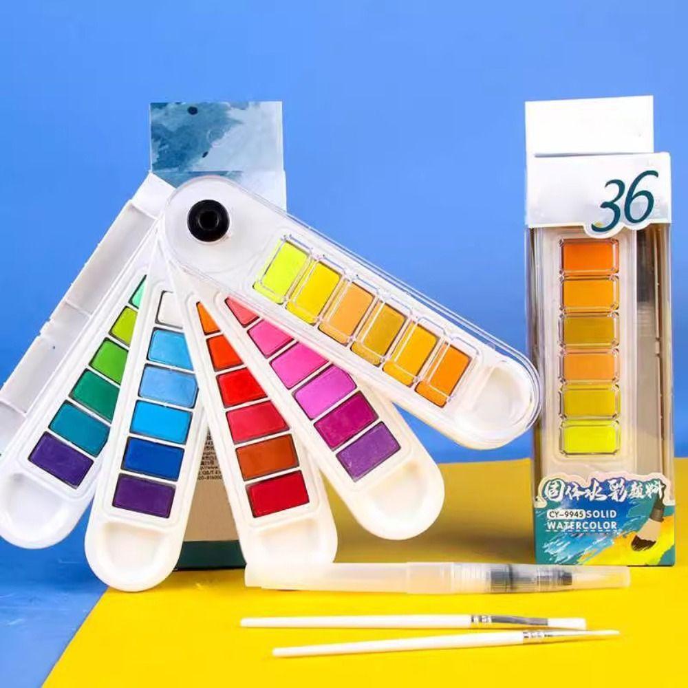 Washable Solid Watercolor Pigment Foldable Portable Travel Watercolor New Watercolor Paint Set