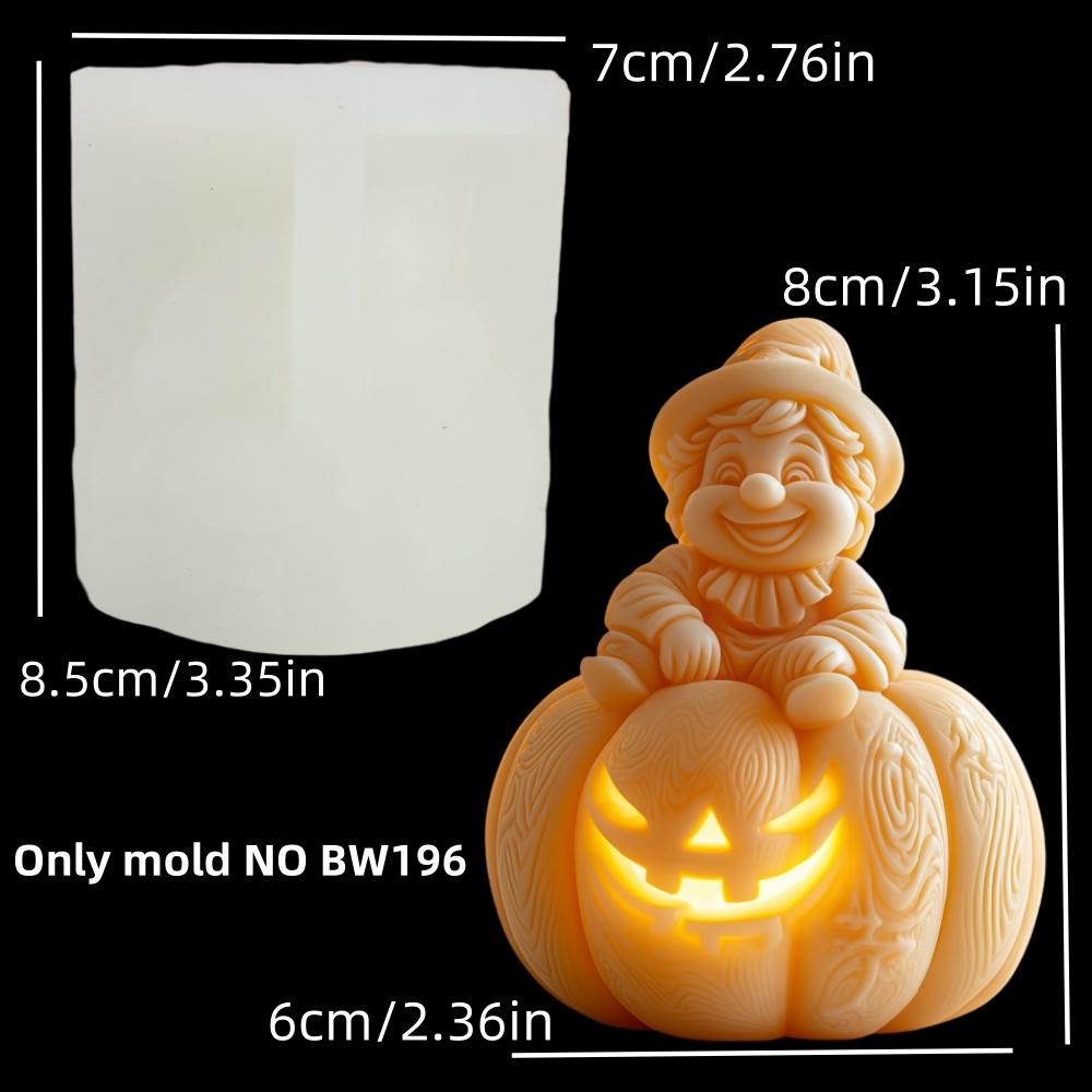 Pumpkin Shape Dragon Relief Candle Silicone Mold Wings Dragons Pumpkin Candle Mould Resin Plaster Molds Halloween Gift
