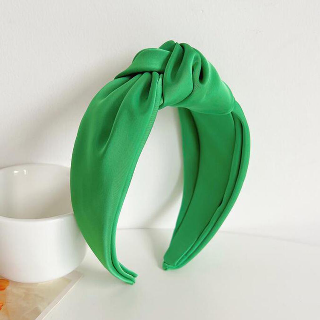 PROLY New Fashion Women Headband Adult Wide Side Solid Color Hairband Center Knot Turban Casual Hair Accessories
