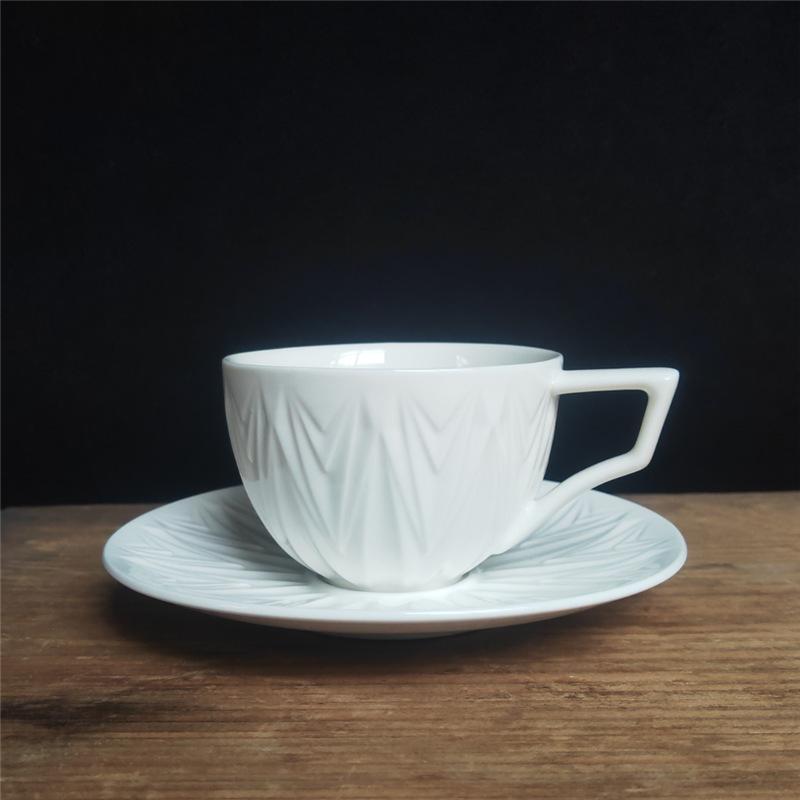 Retro Ceramic Cup Mug Style Simple Afternoon Tea Cup Creative Coarse Pottery Coffee Cup Saucer Set