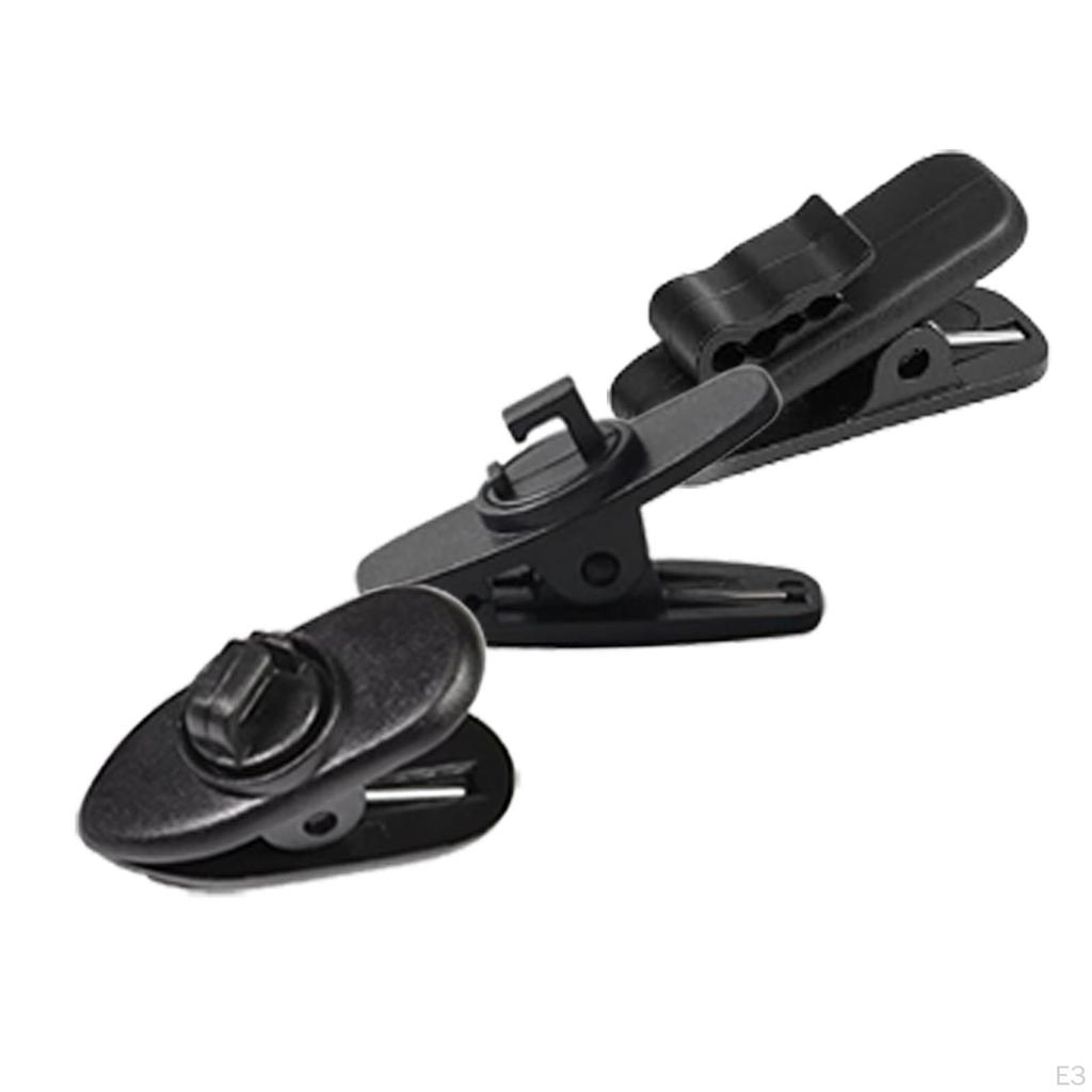 100 Pieces Clips for Earphone Wire Headset Cord Clamps Degree Rotate Black Headphone Cable Holders