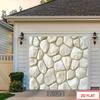 2D Textured White Stone Backdrop, Rustic Rock Wall Decoration Background