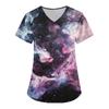 Women's Printed  Uniform Work Uniform V-Neck Pocket Protective Uniform Protective Uniform
