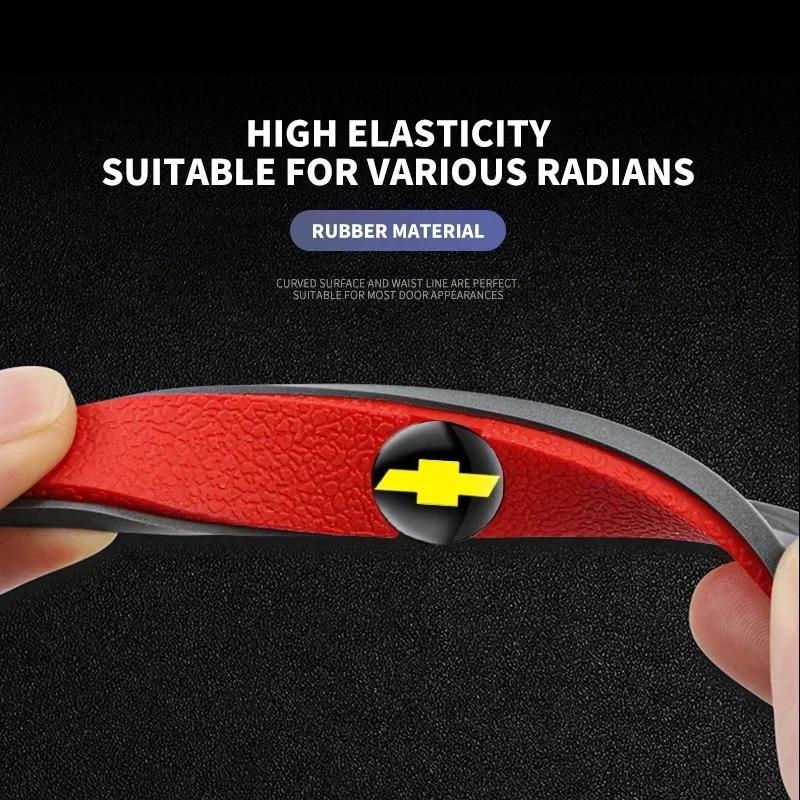 4pcs Rubber Bumper Strip Car Door Anti-Collision Emblem Sticker For Chevrolet Spark Captiva Cruze Tracker Orlando Trax Epica