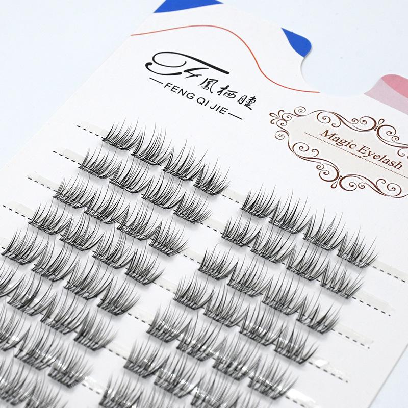

New Stemless Manga Pure Orchid False Eyelashes – Natural Look, Easy Self-Adhesive, Perfect for Beginners