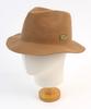 Yunibeosyeolkemiseuteuli Edgecut Beige Wool Fedora