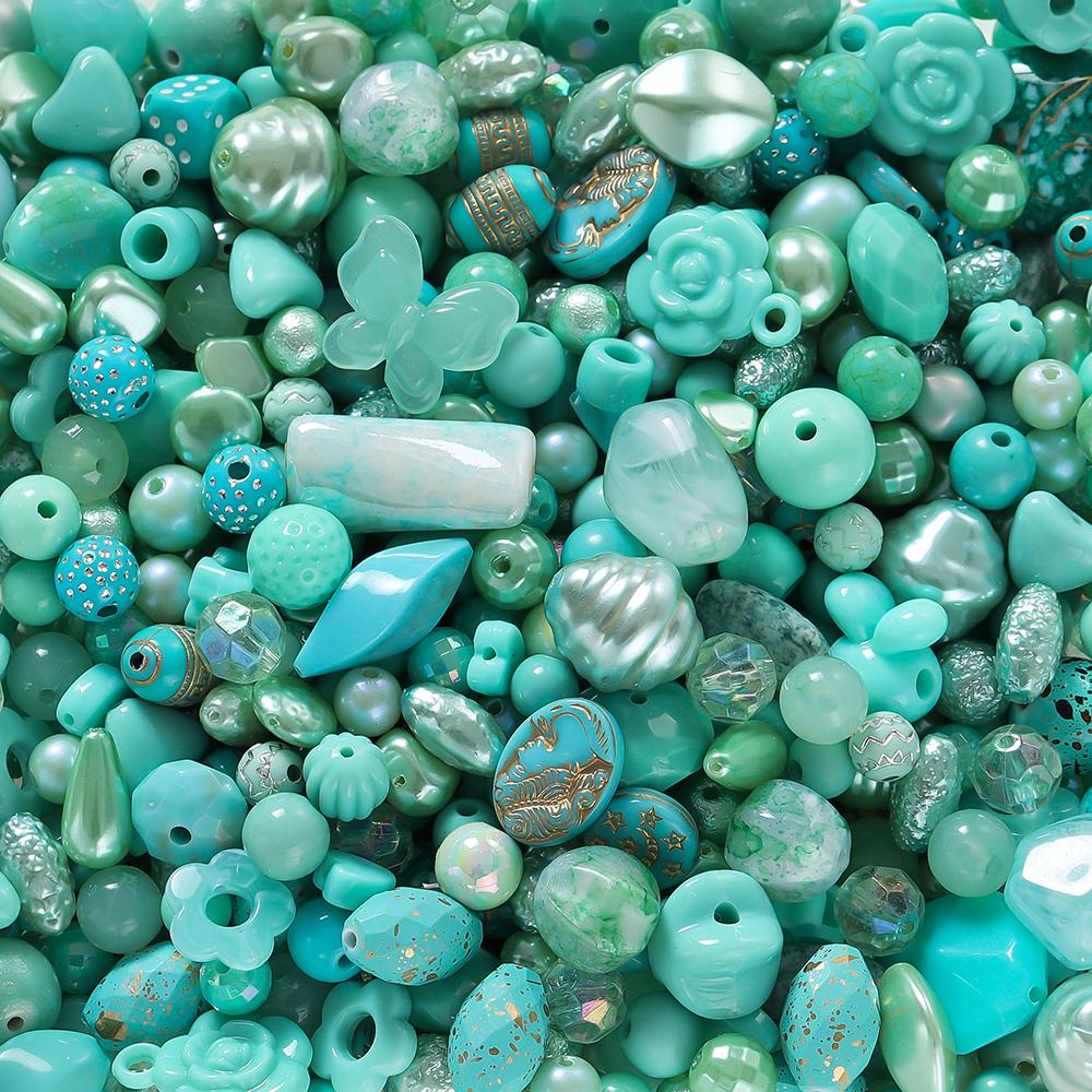 20g/Lot Mixed Shape Beads Acrylic Loose Spacer Bead for DIY Handmade Bracelet Necklace Jewelry Making Accessories Supplies