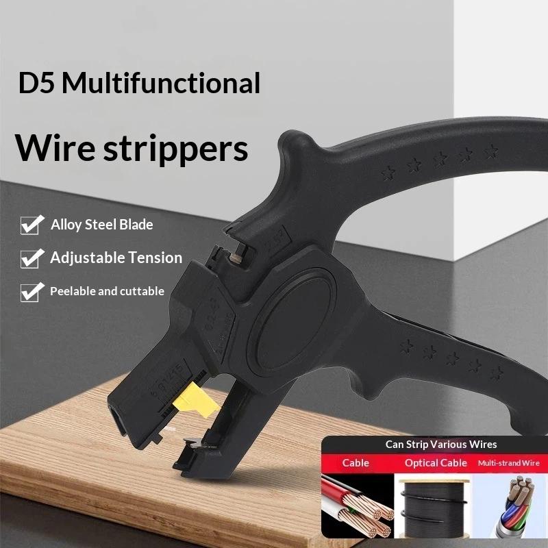 Wire Stripper Tool Stripping Pliers Automatic Cutter Cable Scissors D5 Multitool Adjustable Multi-function  Lightweight Wire one size