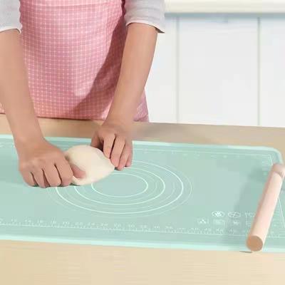 Silikonmatte Küche Kneten Teig Backmatte Teigunterlagen Werkzeuge Blatt Zubehör Kochen Kuchen Gebäck Antihaftbeschichtet Rollen