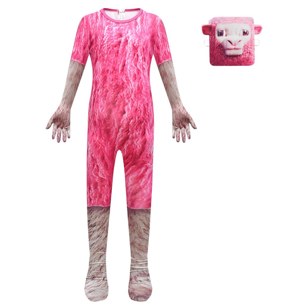 

Детский комбинезон с принтом овечки, костюм персонажа игры, маска, комплект, наряд на Хэллоуин, костюм для косплея 160Cm