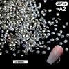 20Pcs Mini Nail  Sharp Bottom 3D Flash Horse Eye Nail Art  Gems Dazzling Manicure Nail Art Decoration