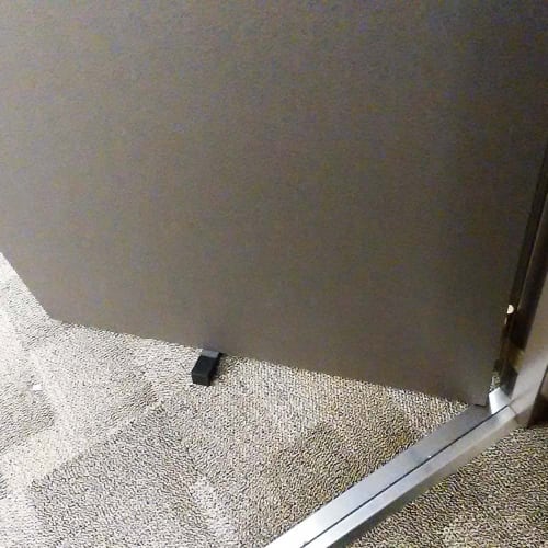 Tokyo Bouon Door Stopper TB-02, Black, Anti-Slip, Gap-Clearing, Flooring, Safety, Secures Doors, Entrance Doors, Windproof, Indoor Use, Home, Office,